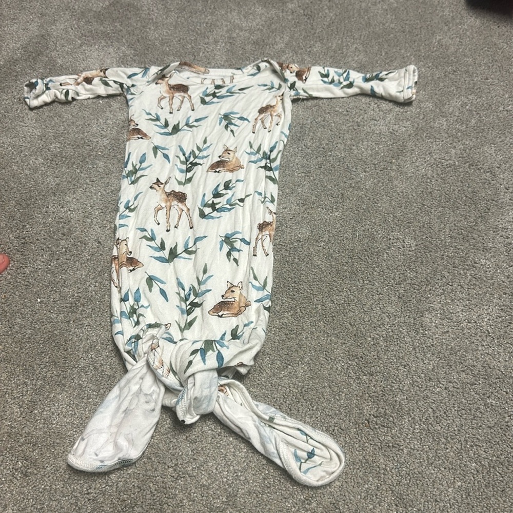 Milkmaid goods 0-3 month baby deer tie onesie